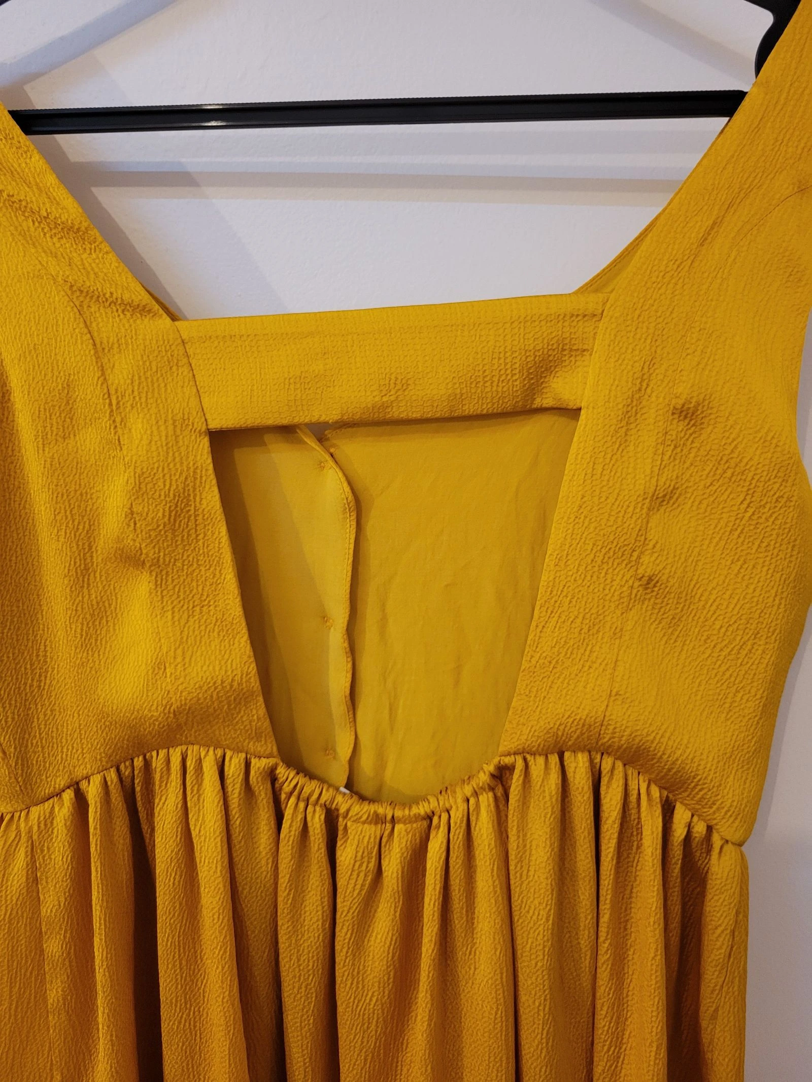 Vestido longo mostarda Naf Naf - Tamanho 40 – photo 5